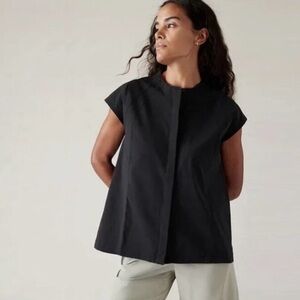 Athleta Poplin Blouse. Sz L
